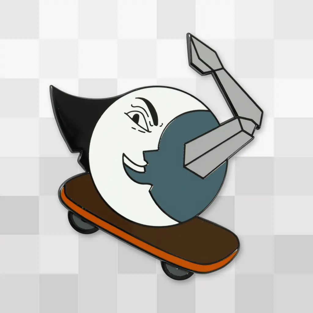 Skateboarding Moony Pin 1