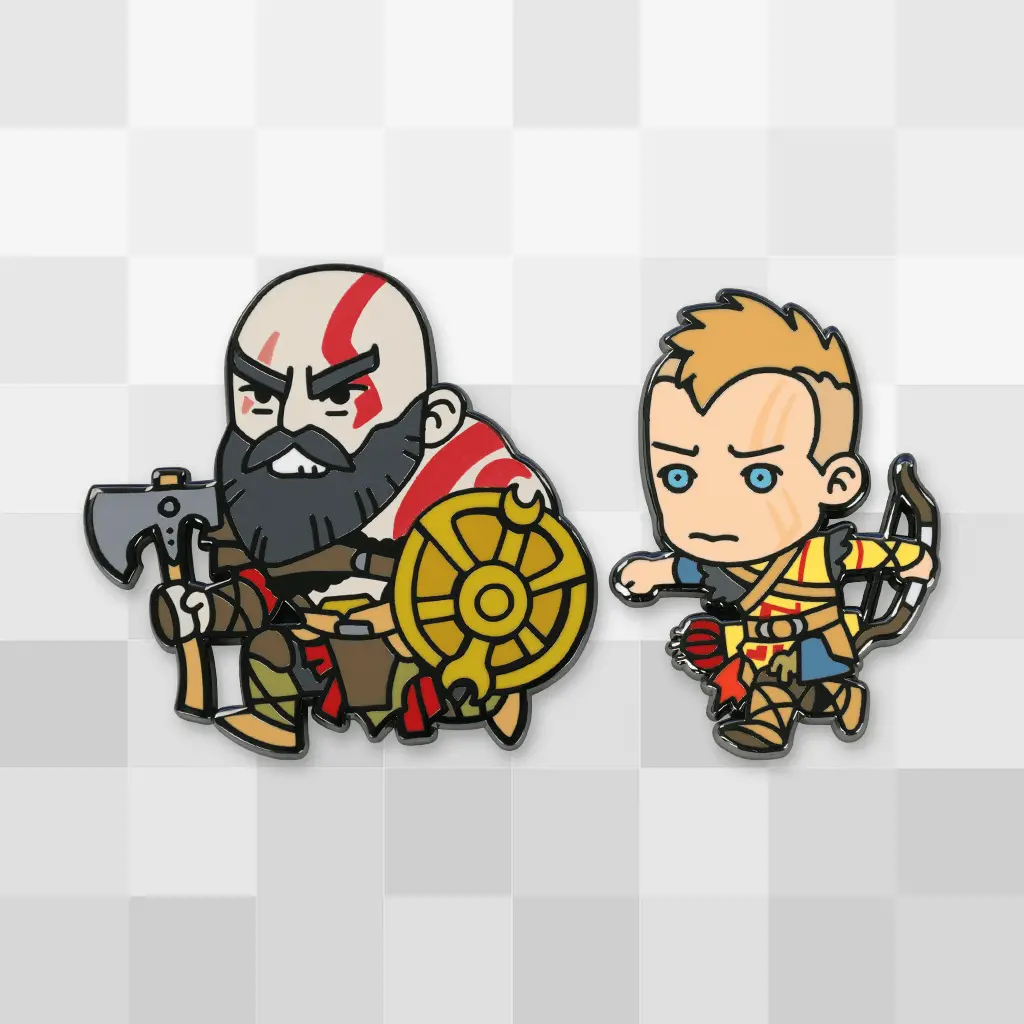 Kratos And Atreus Chibi Pin Set 1