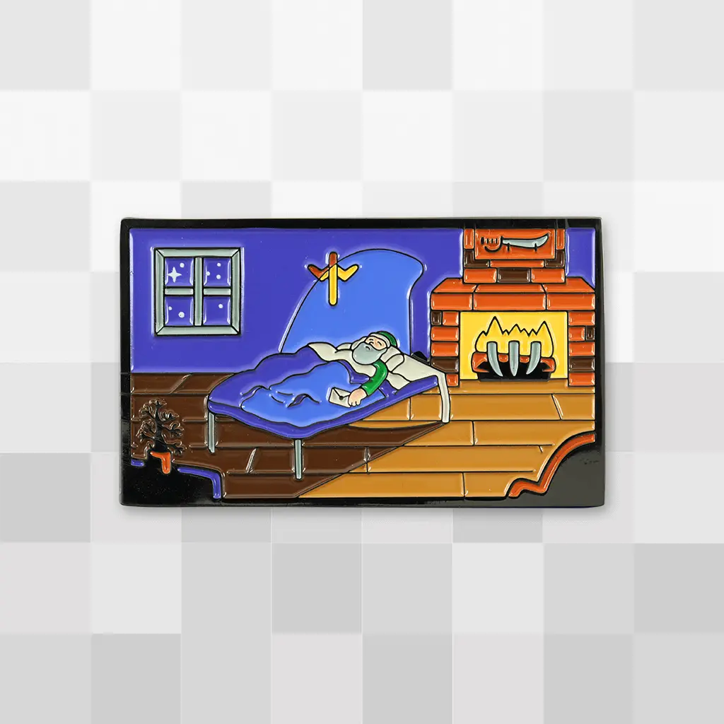 Grandpa's Bed Enamel Pin 1