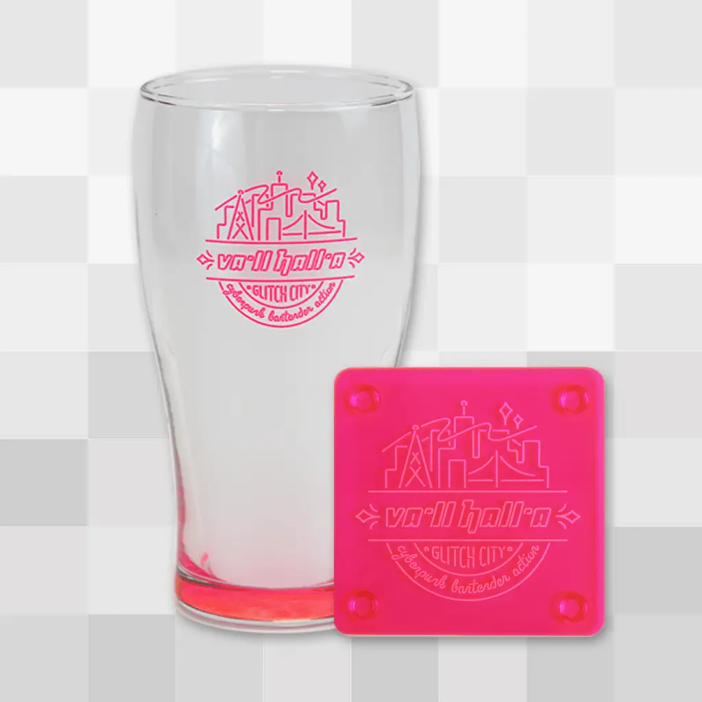Va-11 Hall-A Pub Glass & Coaster Set 1