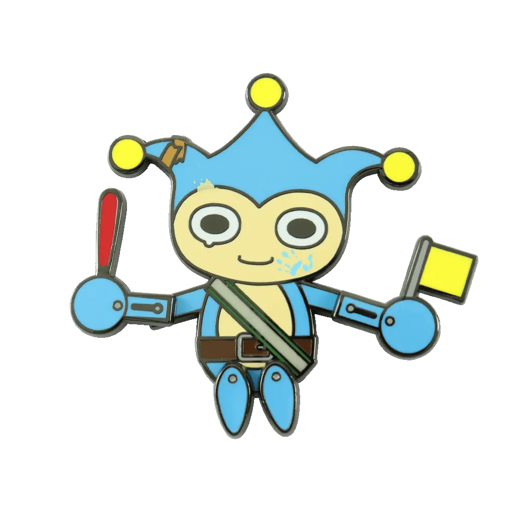 Blue Badger Dancing Pin 2