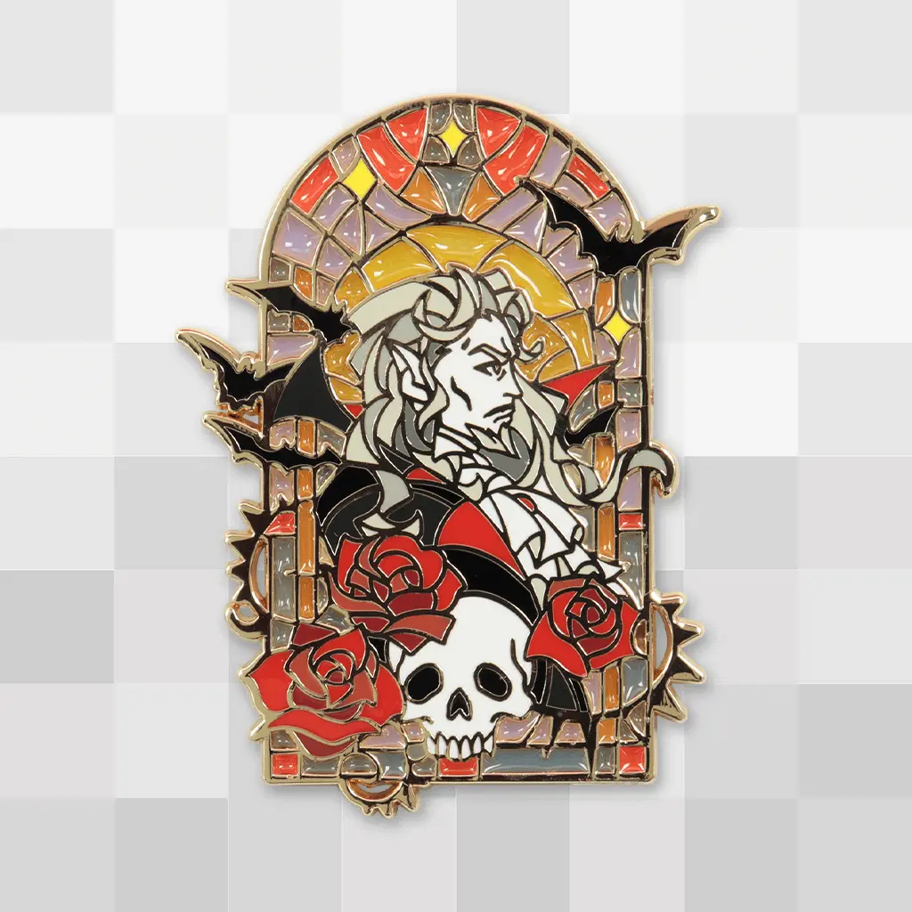 Dracula Stained Glass Pin 1