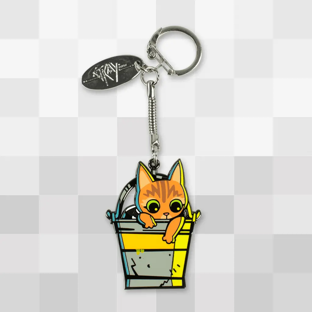 Cat-In-A-Bucket Keychain 1