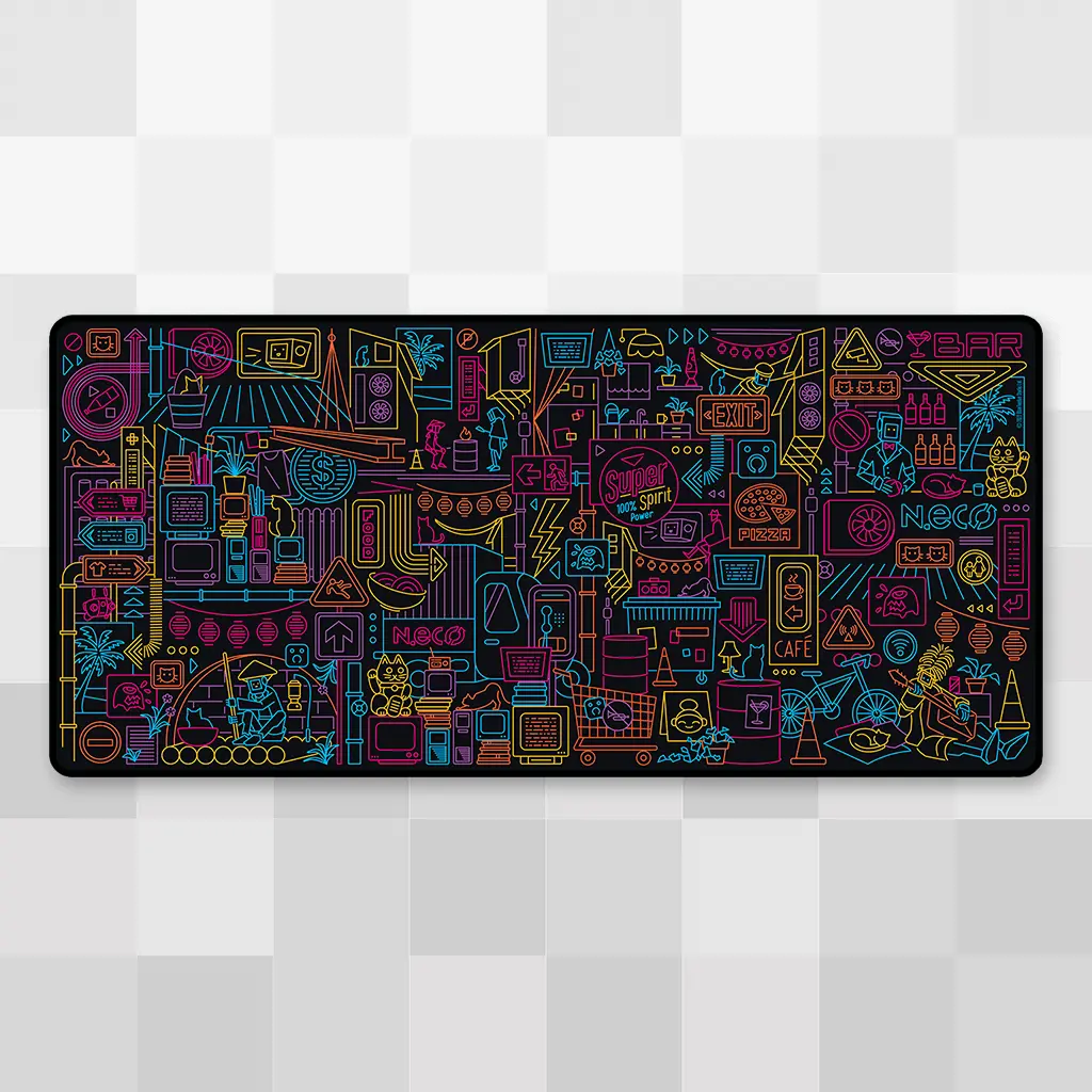 Walled City 99 Desk Mat 1