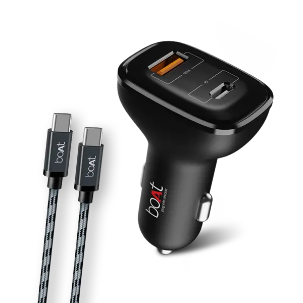 Boat Dual Qc-Pd Port Rapid Car Charger With Power Delivery Cable 1