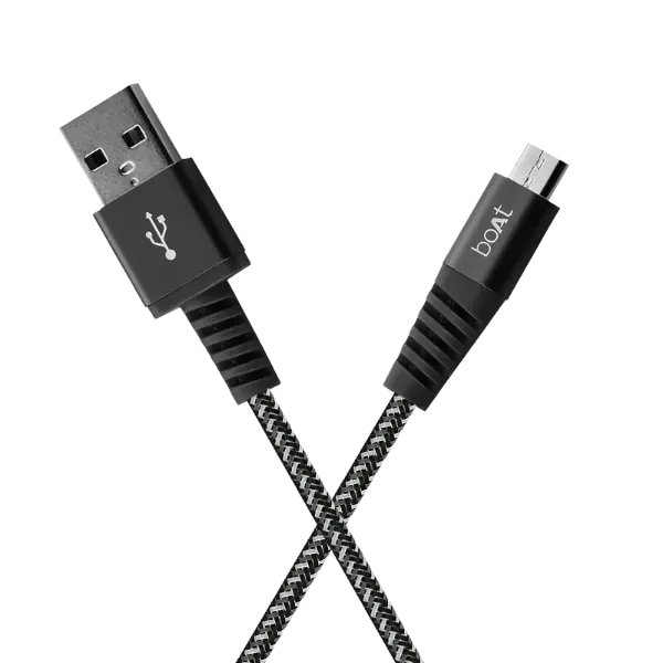 Boat Rugged V3 Micro Usb 1.5 Meter | Premium Usb Cable With 480Mbps Transfer Speed, Nylon Braiding, Durable Connectors 1