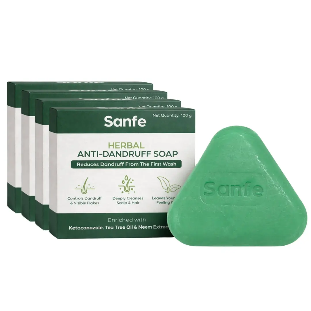 Sanfe Herbal Anti-Dandruff Soap (Pack Of 4) 1