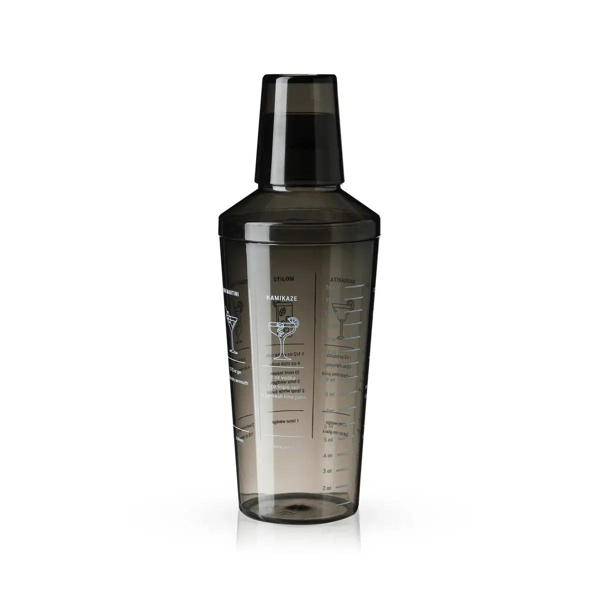 True Smoke-Colored Plastic Cocktail Shaker 1