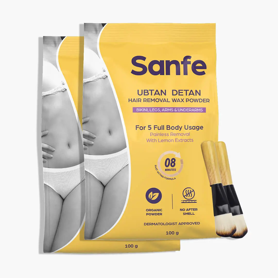 Bikini Wax - 8 Minutes Ubtan Wax Powder (Pack Of 2) 1