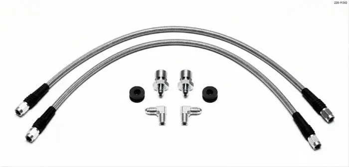 Wilwood 220-11382 Brake Flexline Kit – Stainless Braided Hose Assembly 1