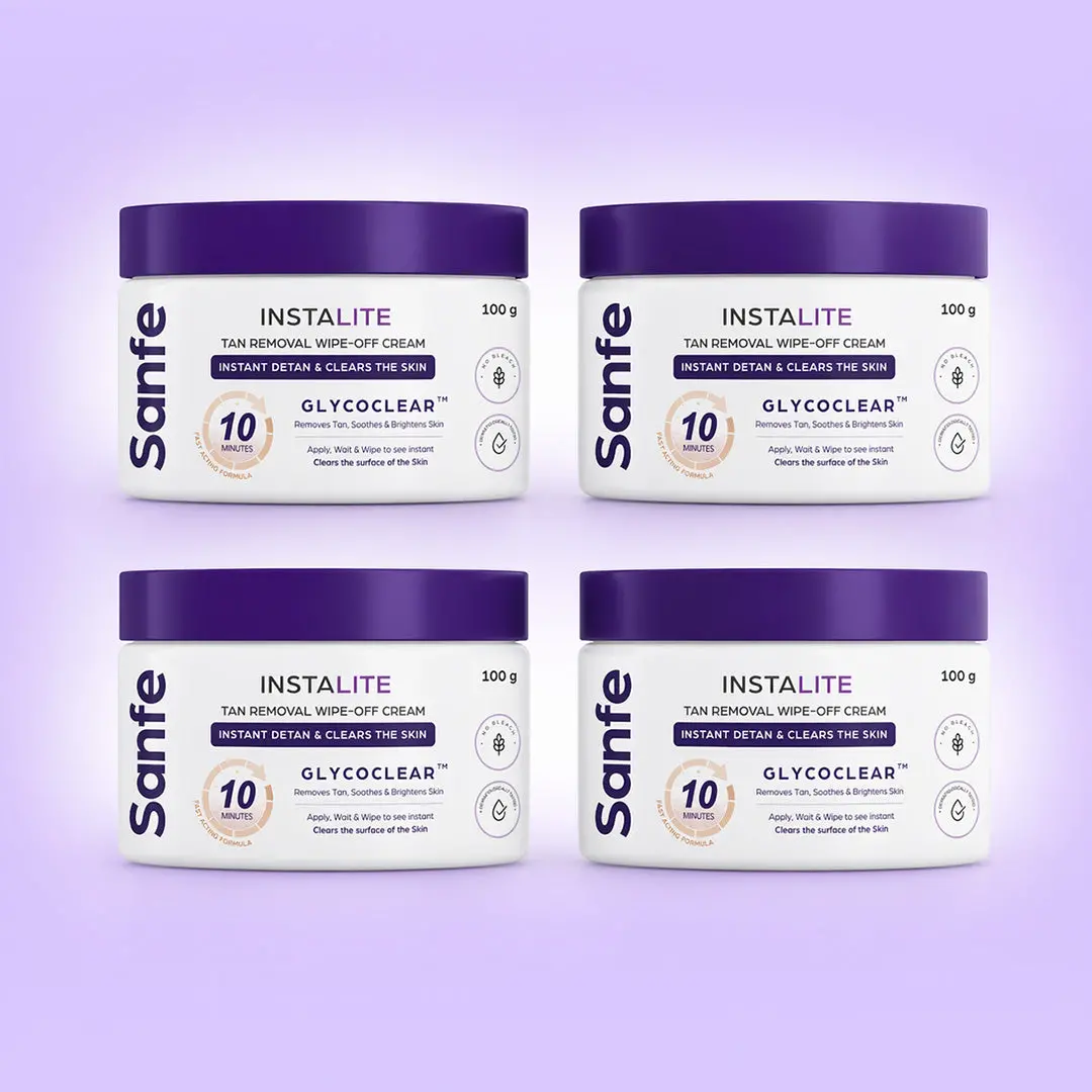 Instalite Wipe Off Detan Body Cream 100Gm (Pack Of 4) 1