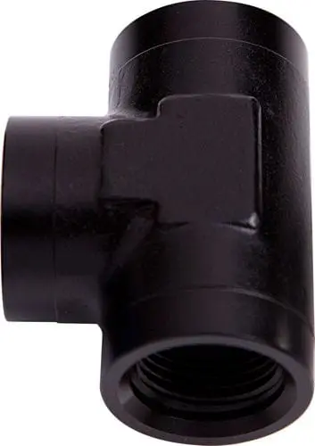 Af938-12Blk Black Anodized Orb Female Tee Fitting – -12 An 1
