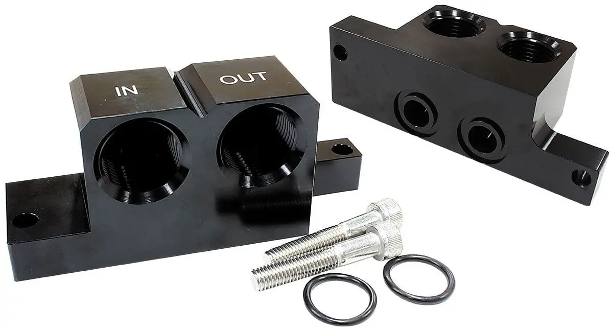 90-Degree Aluminum Oil Block Adapter Fitting – Af82-2009 1