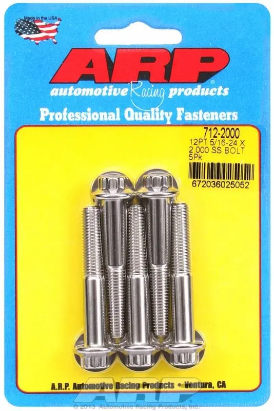 Ar712-2000 Five-Piece Stainless Steel 12-Point Bolt Kit – Non-Corrosive Fastening 1