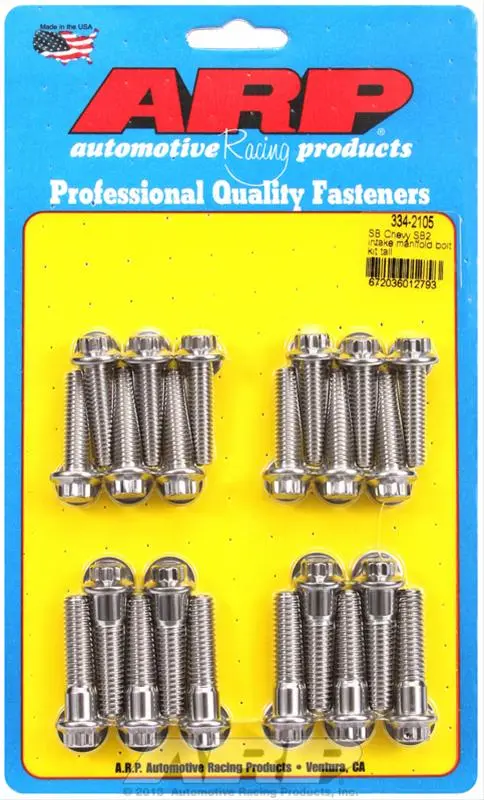 Arp 334-2105 Stainless Steel Intake Manifold Bolt Kit — Heat-Treated, Torque-To-Yield Spec 1