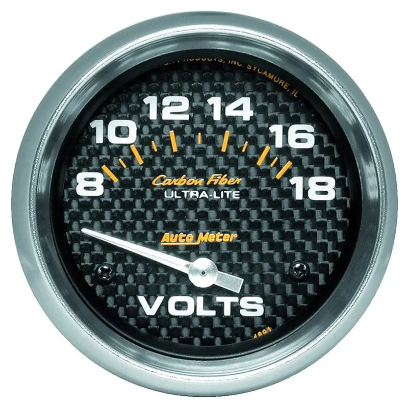 Autometer Carbon Fiber Series Au4891 Voltmeter Gauge 1