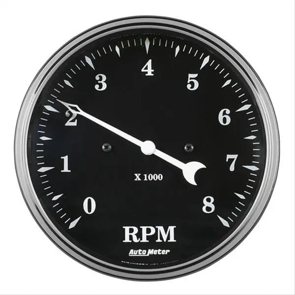 Autometer Old Tyme Black Series 5-Inch Tachometer (Model 1799) 1