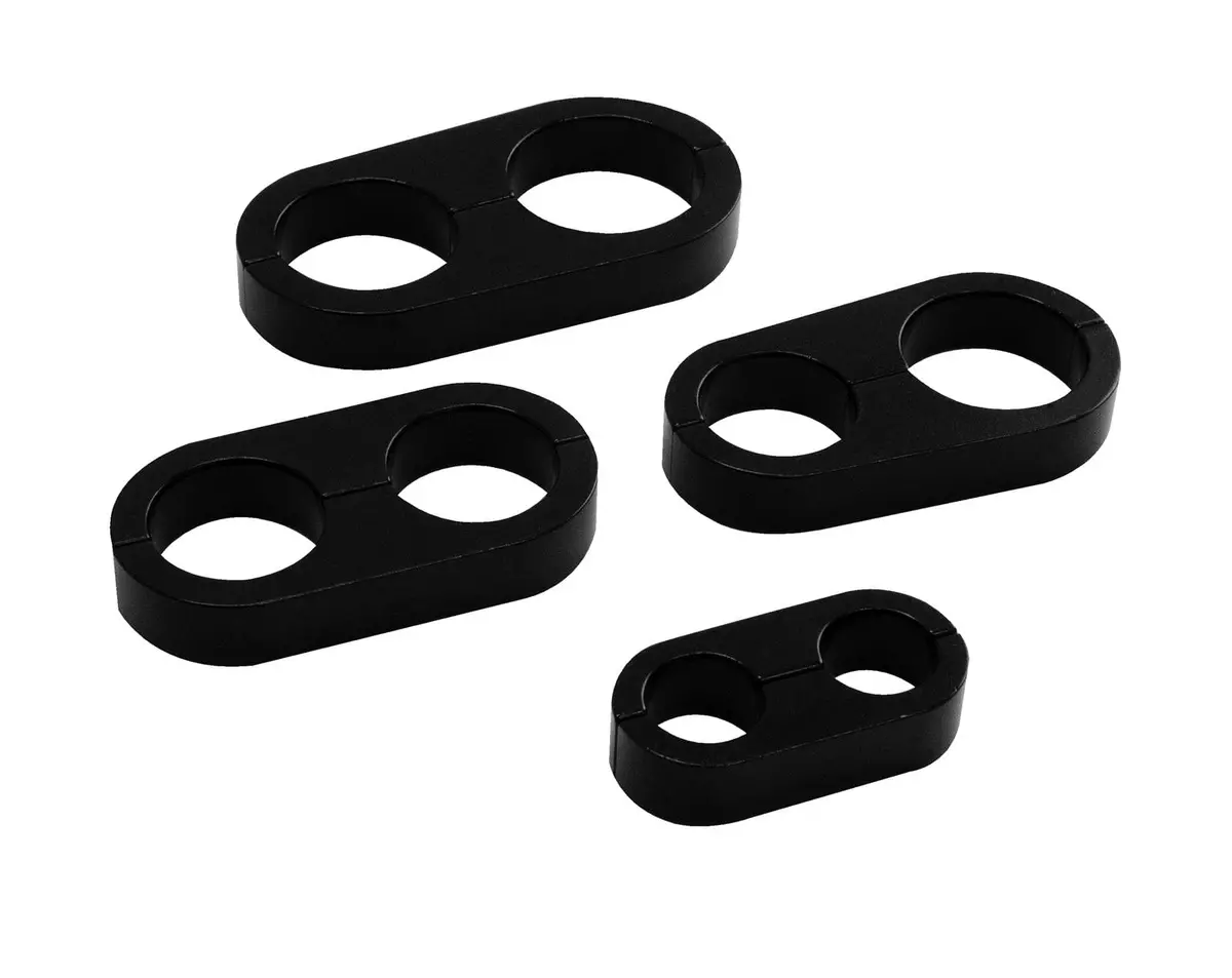 Billet Specialties Blk68125 Black Anodized Hose Separators 1