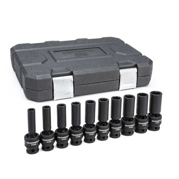 Gearwrench 84945N Universal Impact Socket Set – 1/4", 3/8", And 1/2" Drive, Chrome Vanadium Steel, 72-Piece 1