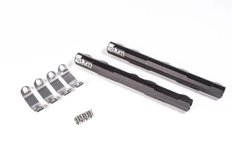 Radium Engineering 20-0458 Anodized Aluminum Fuel Rails 1
