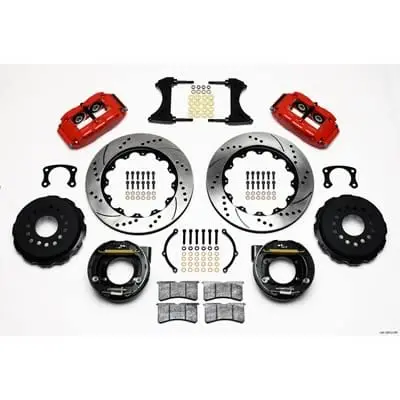 Wilwood 140-10012-Dr Forged Narrow Superlite 4R Rear Big Brake Kit W/ Parking Brake 1