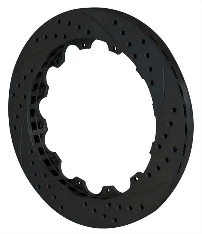 Wilwood Srp Drilled & Slotted Performance Brake Rotors – Front Set, Black Coated (160-7172-Bk) 1